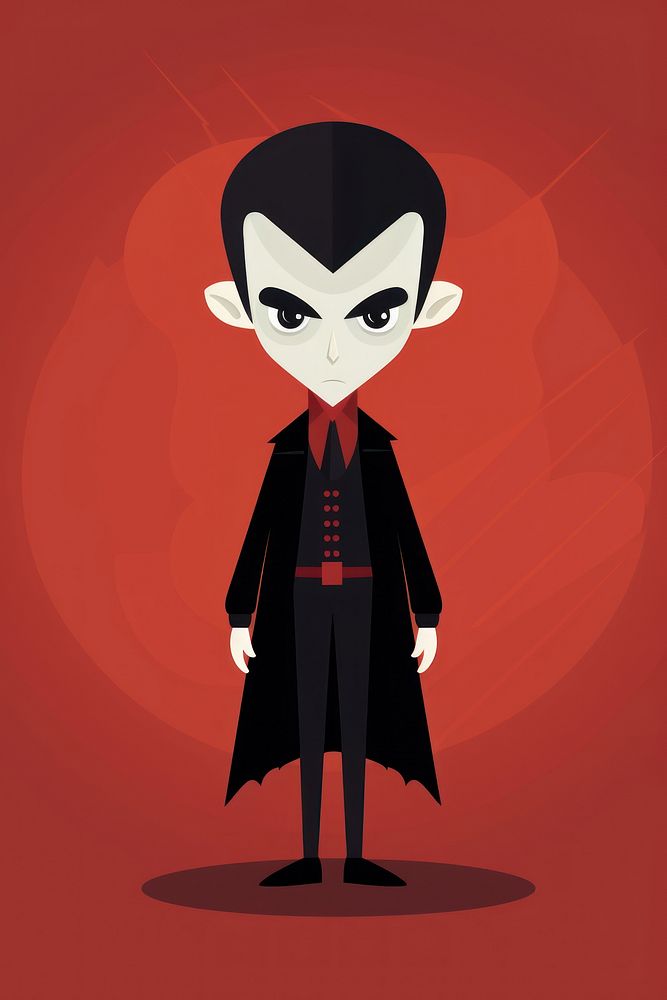 Vampire cartoon adult portrait. AI generated Image by rawpixel.