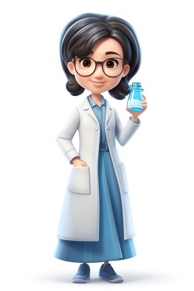Scientist holding cartoon adult. AI generated Image by rawpixel.