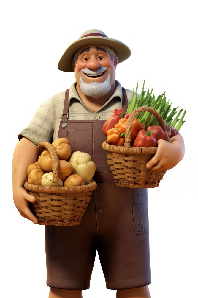 Basket vegetable portrait holding. 