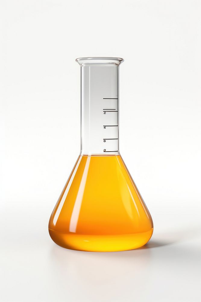 Science bottle white background biotechnology. AI generated Image by rawpixel.