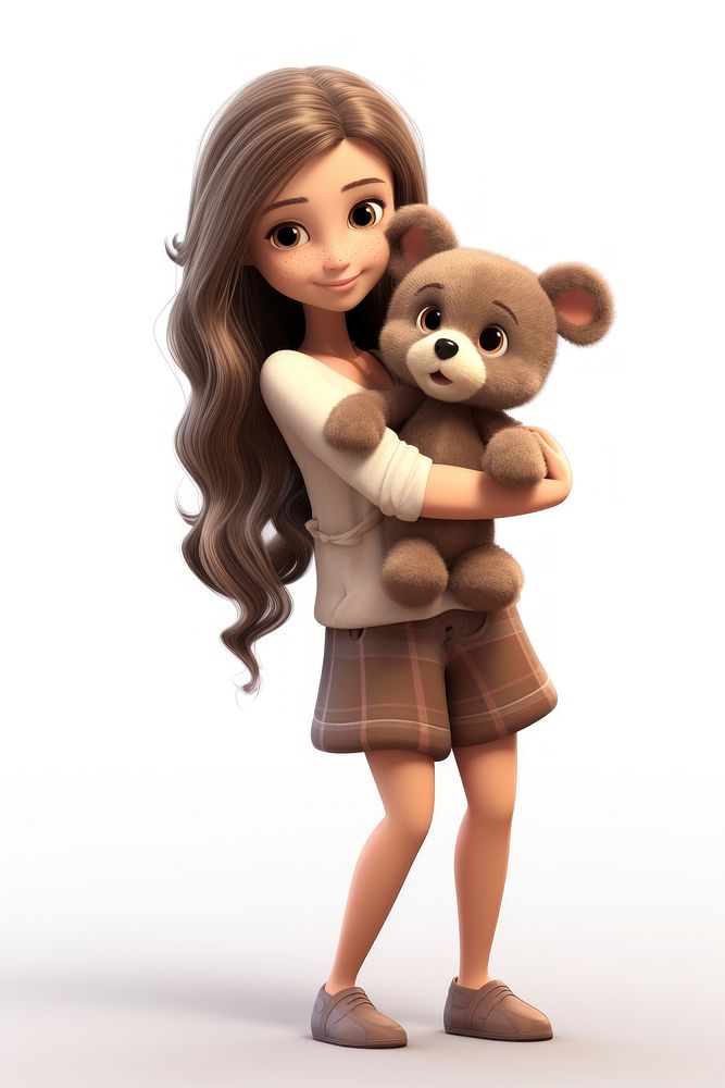 Cartoon doll cute girl. AI generated Image by rawpixel.