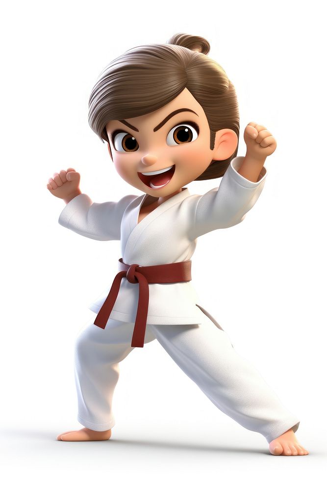 Karate cartoon sports cute. AI generated Image by rawpixel.