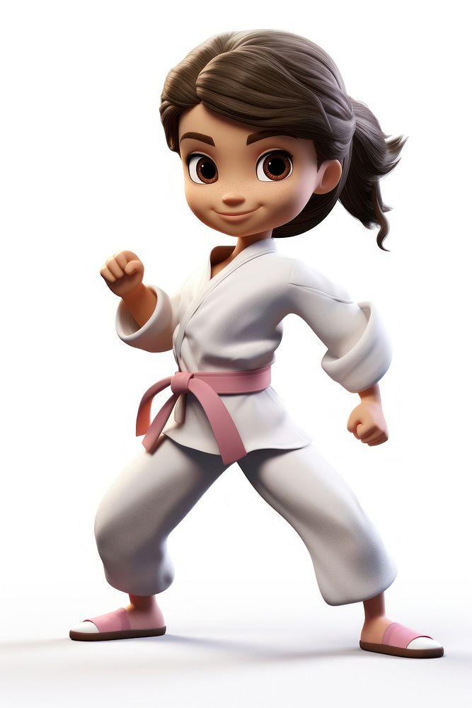Karate cartoon sports cute. AI generated Image by rawpixel.