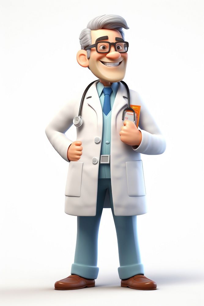Glasses cartoon white background stethoscope. AI generated Image by rawpixel.