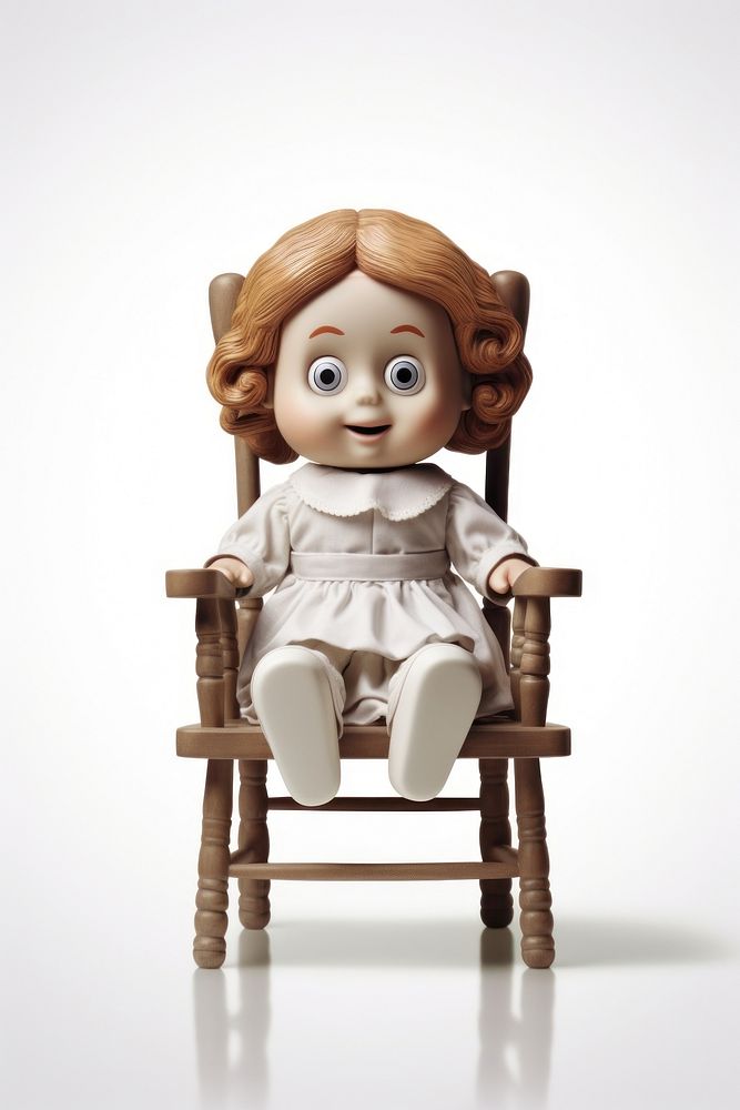 Vintage haunted chair doll furniture. AI generated Image by rawpixel.
