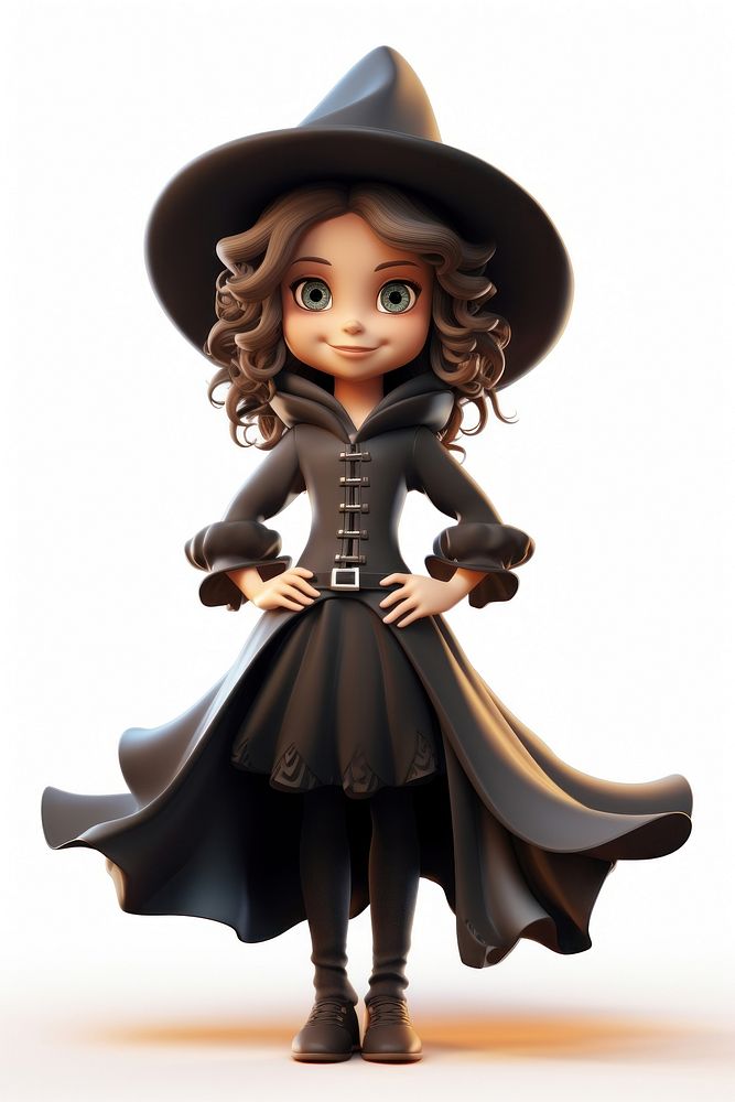 Witch figurine cartoon doll. AI generated Image by rawpixel.