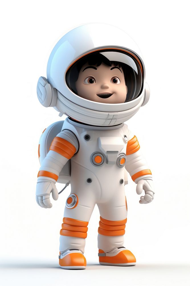Astronaut cartoon helmet robot. AI generated Image by rawpixel.