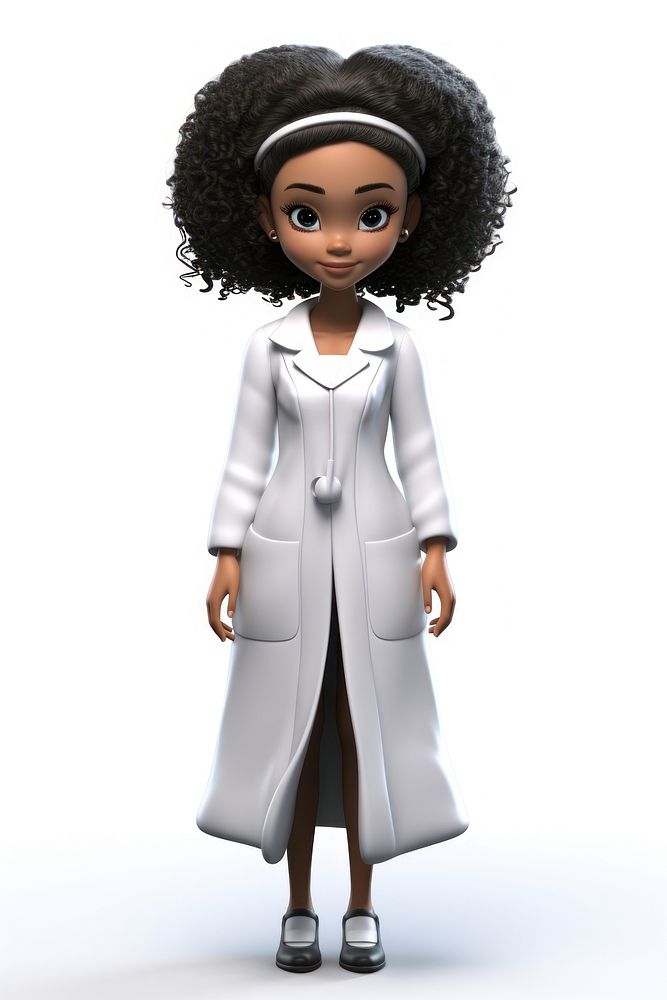 Overcoat cartoon white cute. AI generated Image by rawpixel.