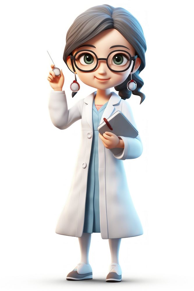 Stethoscope scientist cartoon adult. AI generated Image by rawpixel.