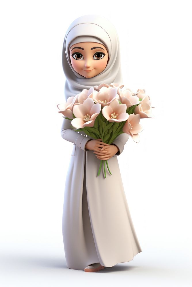 Flower figurine cartoon blossom. AI generated Image by rawpixel.