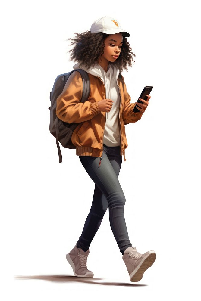 Walking footwear backpack jacket. AI generated Image by rawpixel.