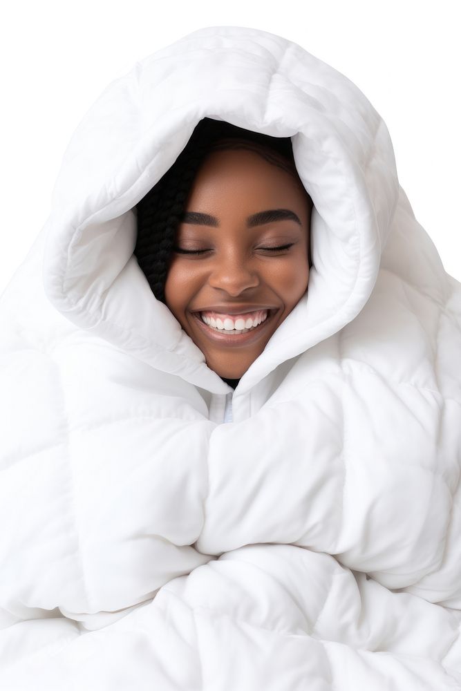 Portrait clothing blanket smile. AI generated Image by rawpixel.