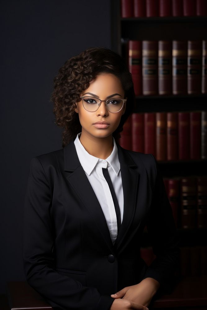 Publication portrait glasses lawyer. AI generated Image by rawpixel.