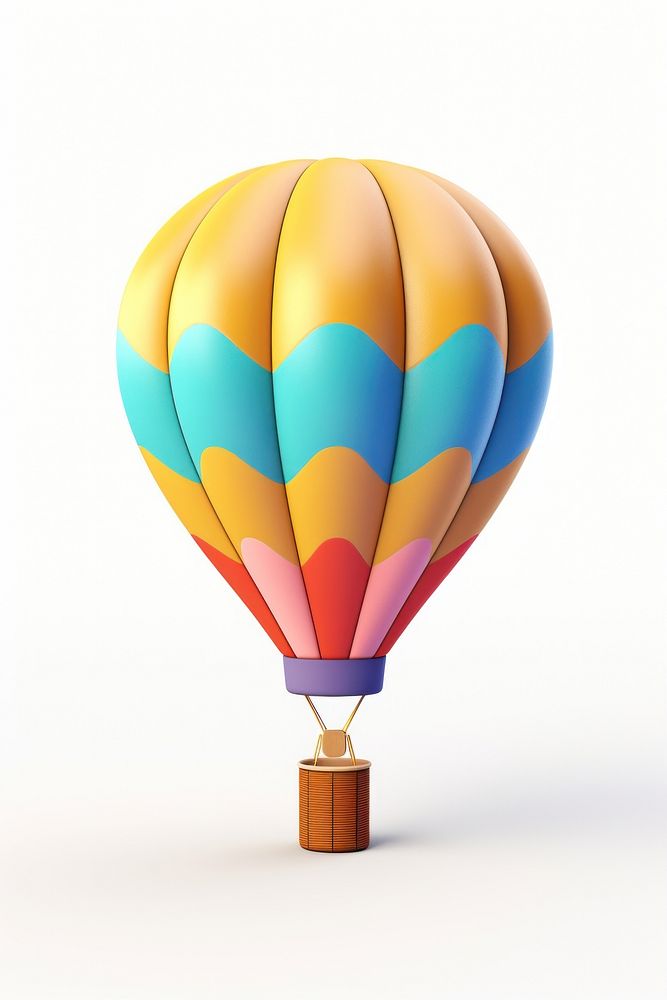 Balloon aircraft vehicle white background. AI generated Image by rawpixel.