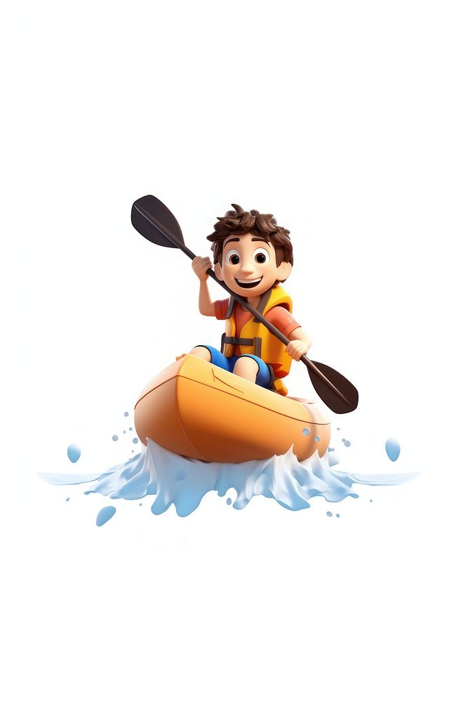 Kayak lifejacket vehicle cartoon. AI generated Image by rawpixel.