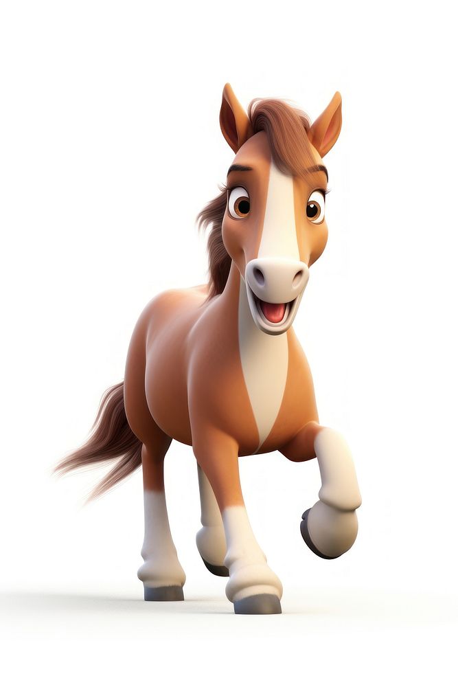Horse cartoon mammal animal. AI generated Image by rawpixel.