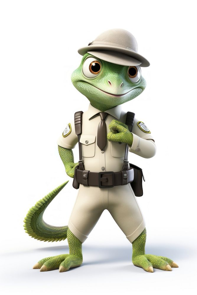 Cartoon security reptile animal. AI generated Image by rawpixel.