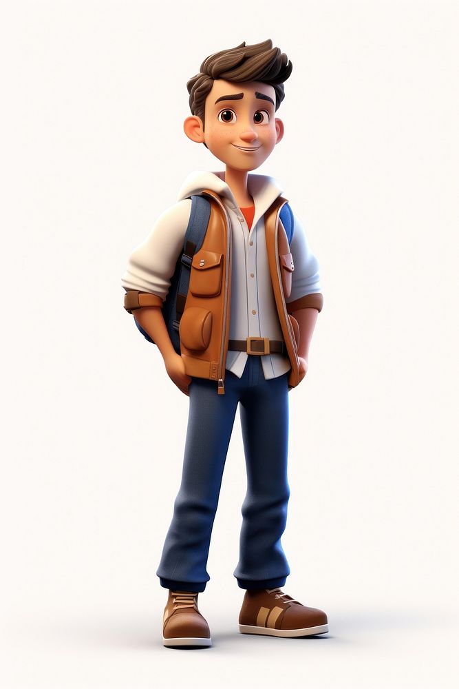Backpack cartoon travel male. AI generated Image by rawpixel.