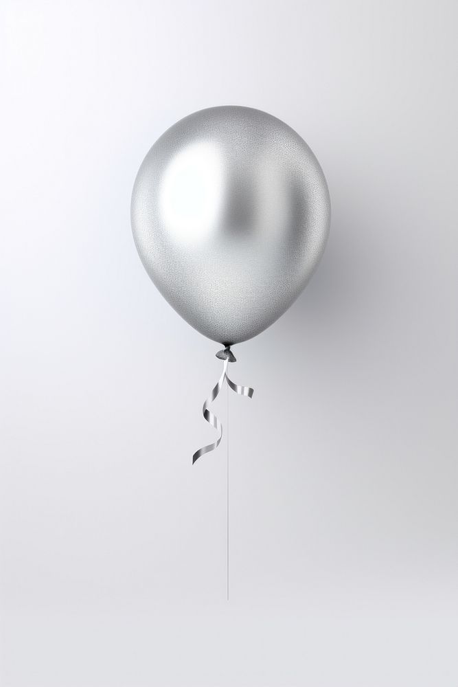 Balloon silver celebration anniversary. AI generated Image by rawpixel.