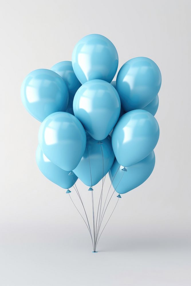 Balloon blue anniversary celebration. AI generated Image by rawpixel.