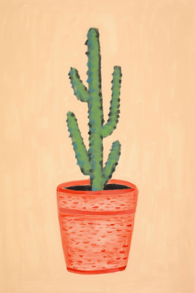 Cactus plant houseplant creativity. AI generated Image by rawpixel.