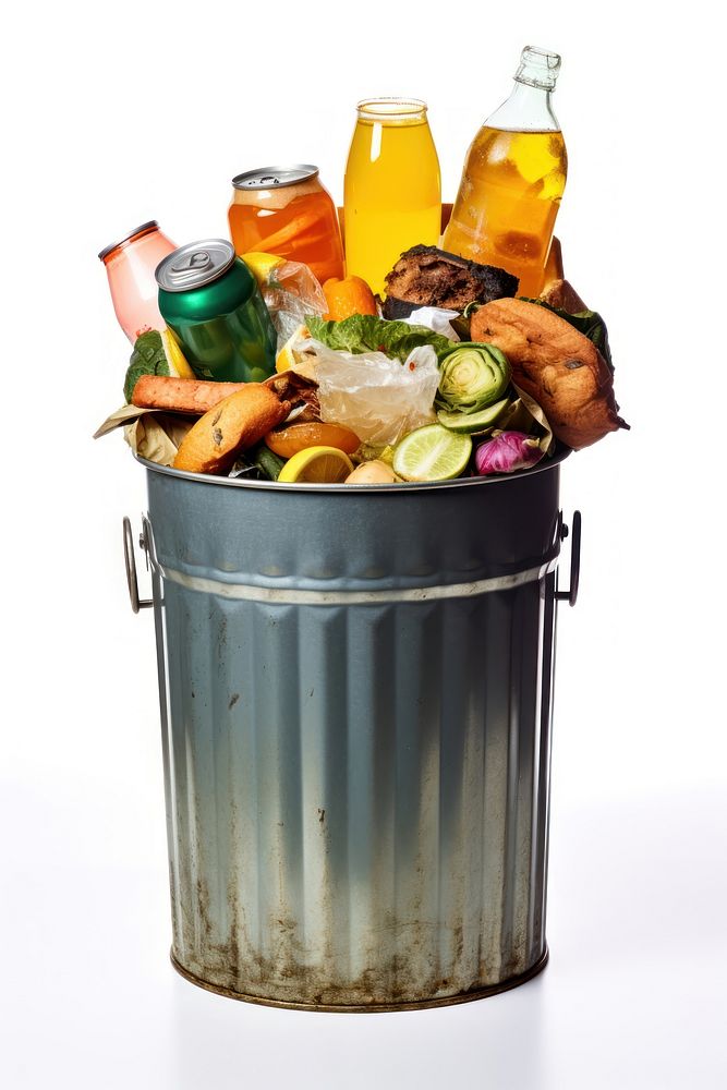 Garbage food trash white background. AI generated Image by rawpixel.