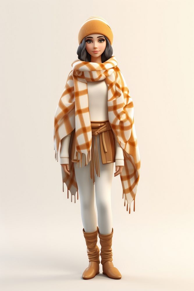 Fashion scarf coat toy. AI generated Image by rawpixel.