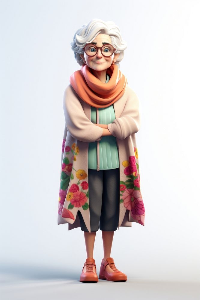 Scarf adult women retirement. AI generated Image by rawpixel.