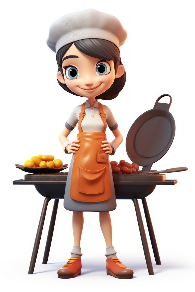 Cartoon cooking food bbq. AI generated Image by rawpixel.