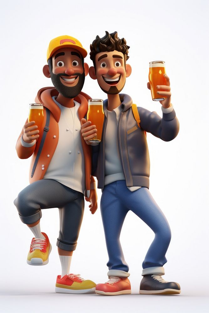Beer drink togetherness friendship. AI generated Image by rawpixel.