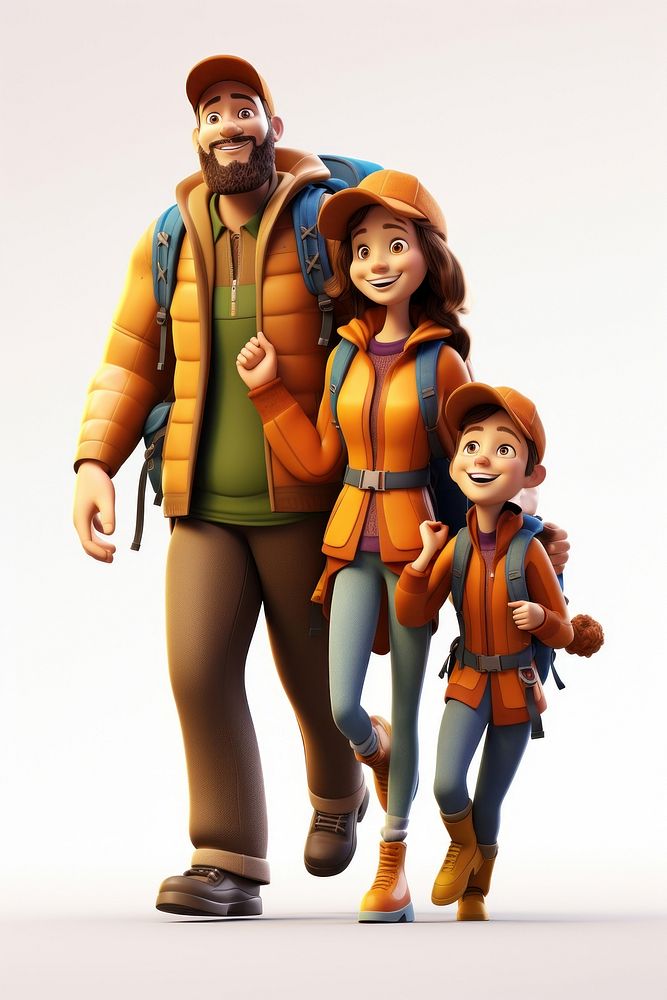 Cartoon family adult human. AI generated Image by rawpixel.