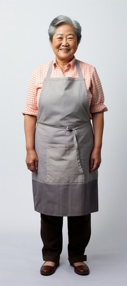 Smiling apron white background happiness. AI generated Image by rawpixel.