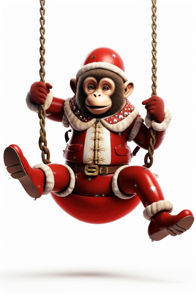 Cartoon monkey swing toy. AI generated Image by rawpixel.