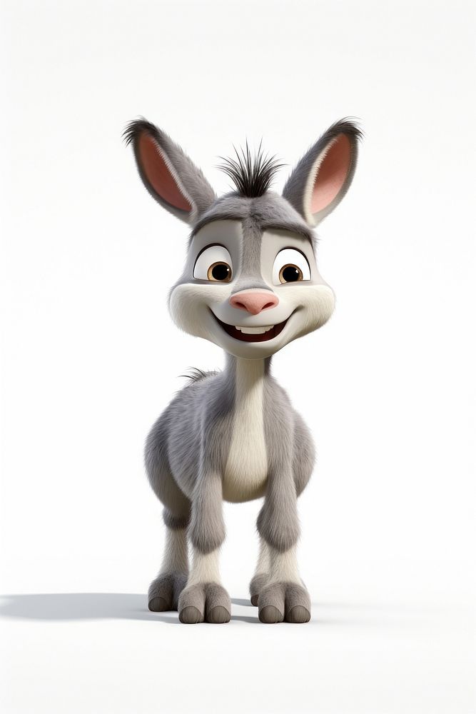 Donkey cartoon mammal animal. AI generated Image by rawpixel.