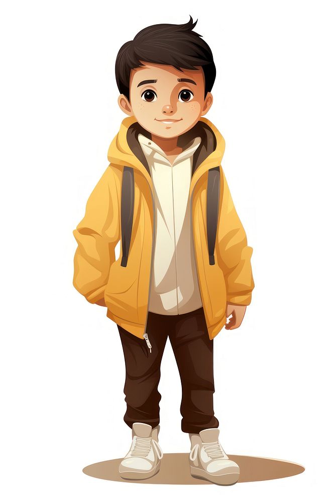 Footwear jacket kid white background. AI generated Image by rawpixel.