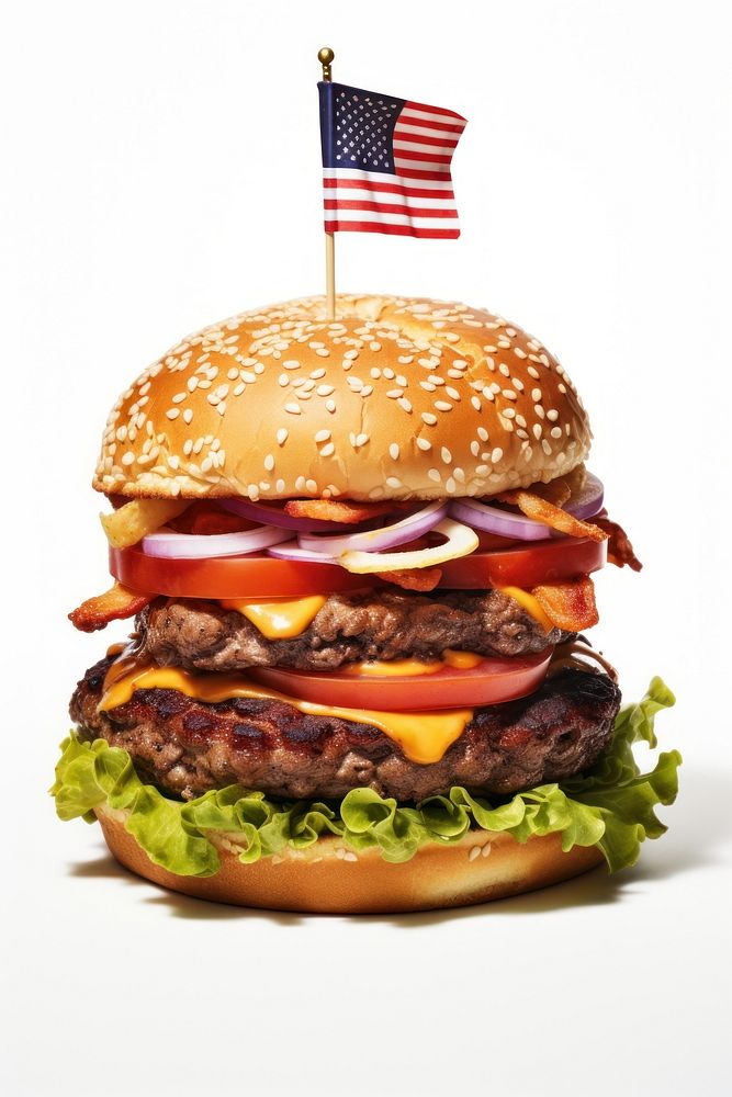 Food meal patriotism hamburger. AI generated Image by rawpixel.