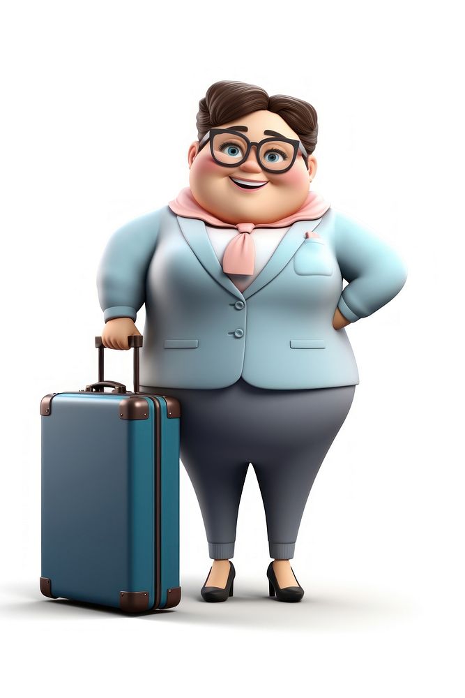 Suitcase luggage adult woman. AI generated Image by rawpixel.