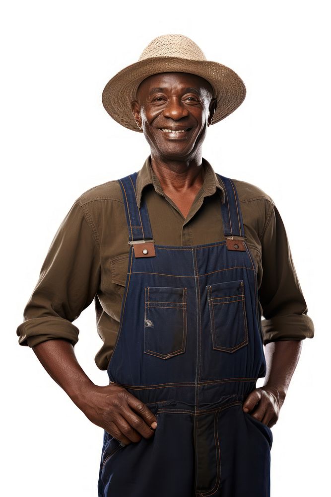 Farmer adult smile white background. AI generated Image by rawpixel.
