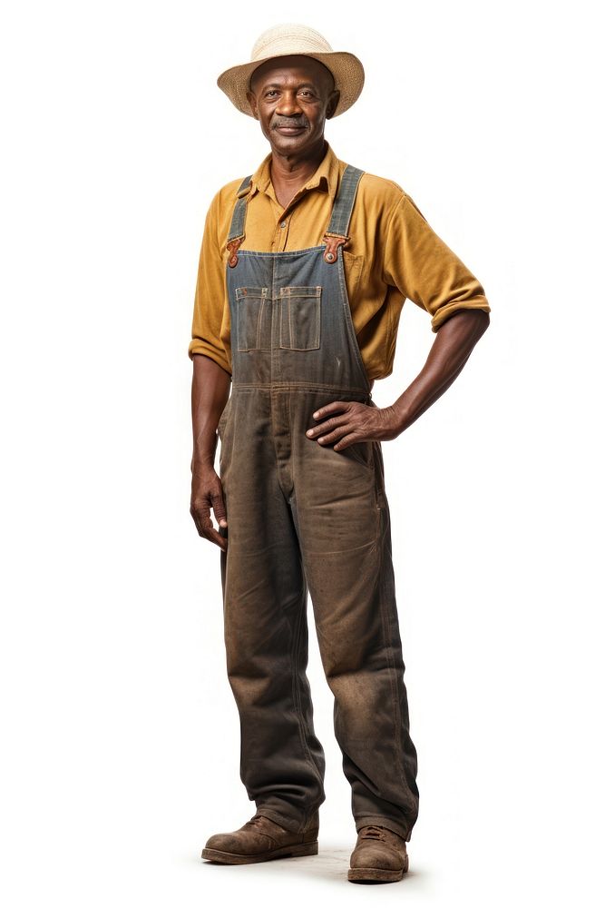 Standing farmer adult white background. AI generated Image by rawpixel.