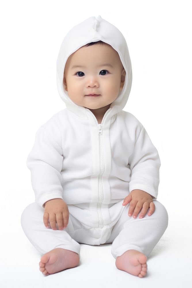 Baby sweatshirt portrait white. AI generated Image by rawpixel.