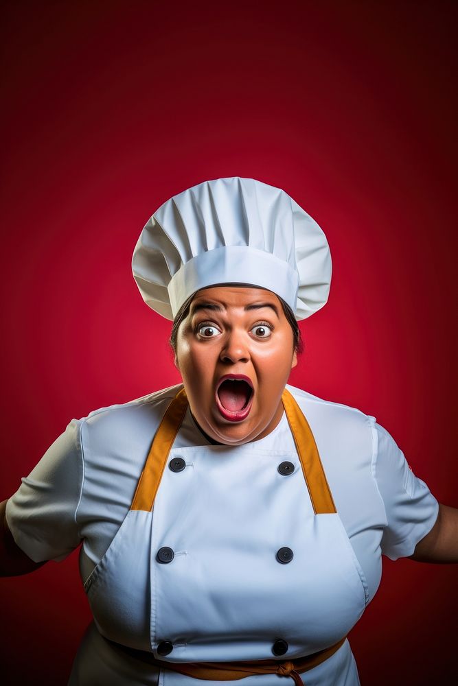 Chef head surprised portrait. AI generated Image by rawpixel.