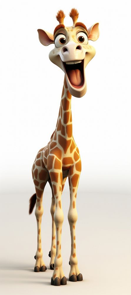 Giraffe wildlife cartoon animal. AI generated Image by rawpixel.