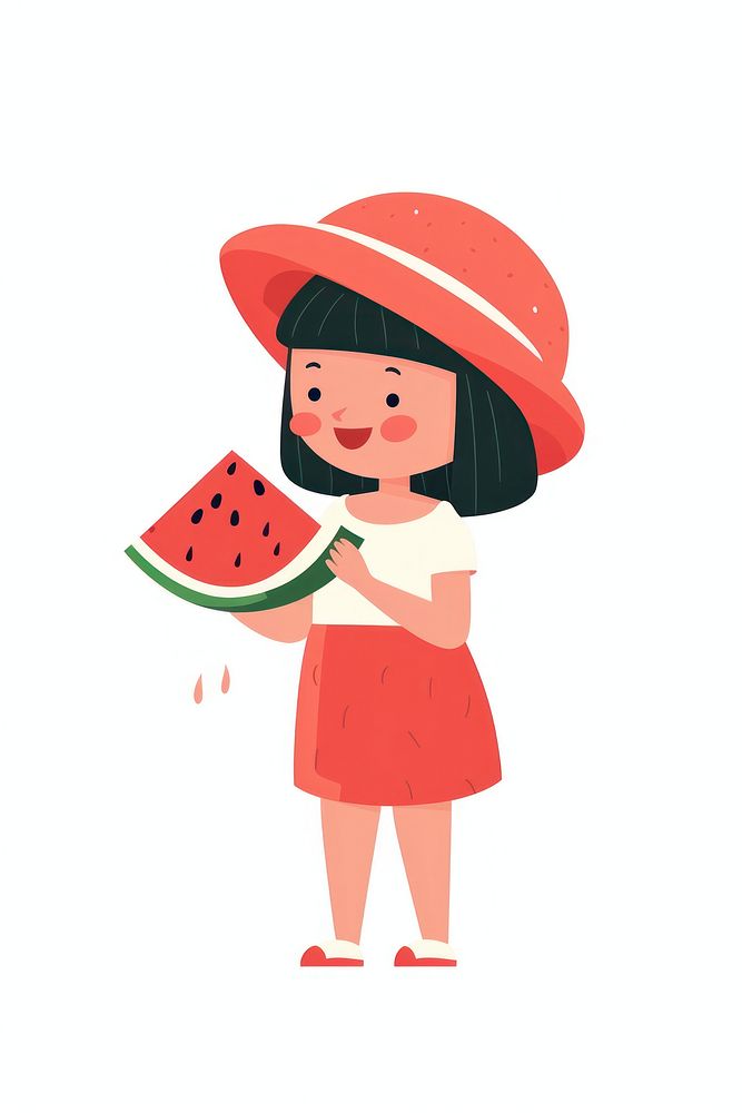 Watermelon eating fruit food. AI generated Image by rawpixel.