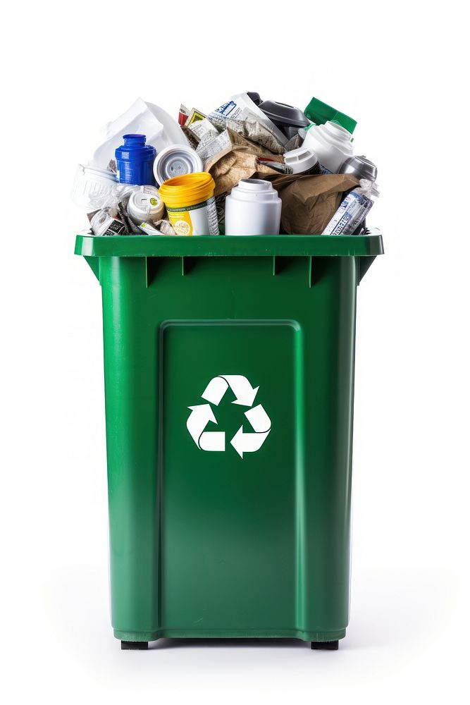 Garbage trash white background container. AI generated Image by rawpixel.