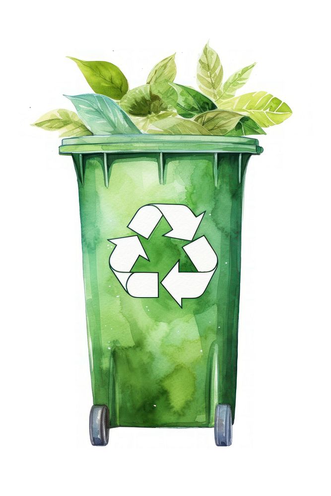 Plant white background container recycling. AI generated Image by rawpixel.