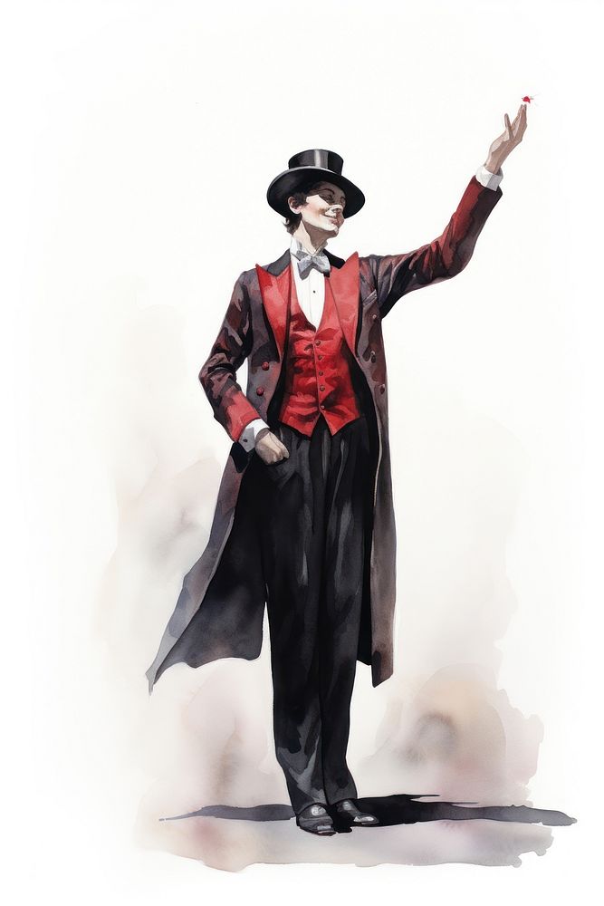 Magician adult coat white background. AI generated Image by rawpixel.