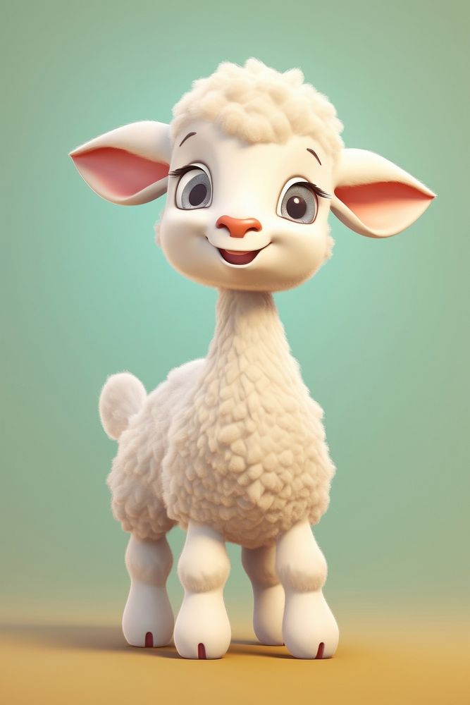 Baby sheep cartoon animal mammal. AI generated Image by rawpixel.