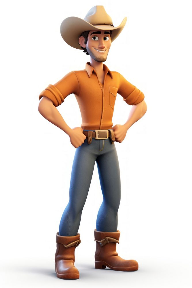 Farmer guy cartoon adult white background. AI generated Image by rawpixel.