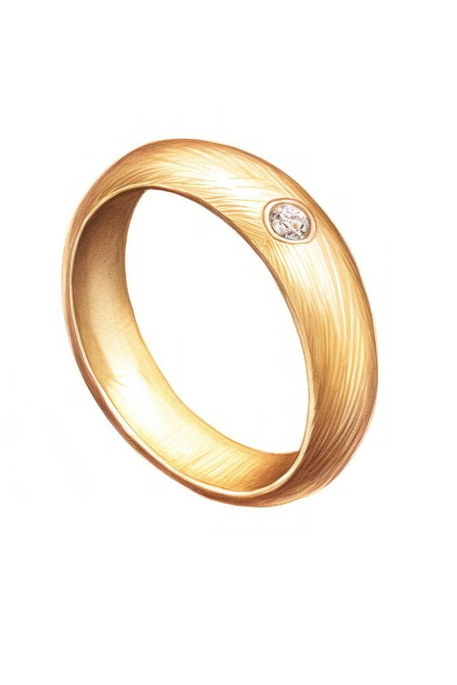 Gold ring jewelry diamond white background. AI generated Image by rawpixel.