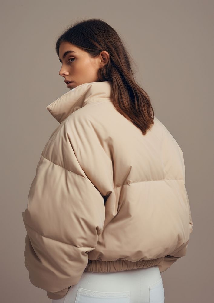Jacket adult woman coat. AI generated Image by rawpixel.